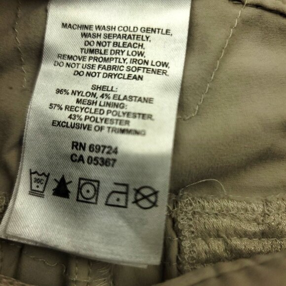 Columbia Womens 10 Silver‎ Ridge Cream Omni-Shade Capri Pants / Long Shorts - Picture 3 of 13